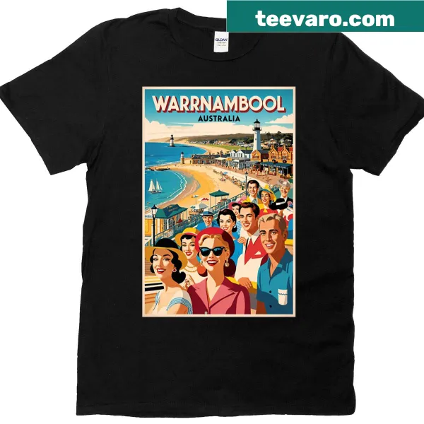 Vintage travel T-shirt featuring Warrnambool, Australia