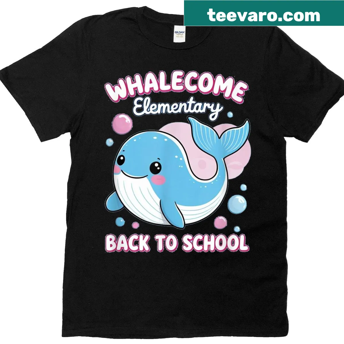 Humorous whale graphic on a teacher's back-to-school T-shirt. — on a men's t-shirt