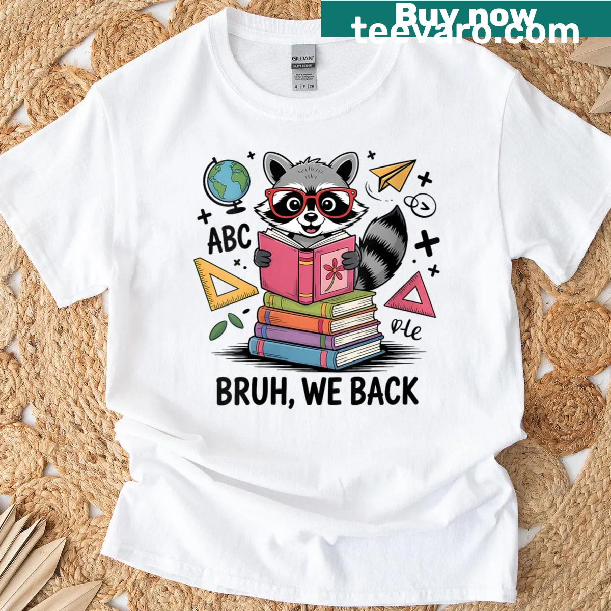 Funny raccoon graphic with text on a women's t-shirt — on a men's t-shirt