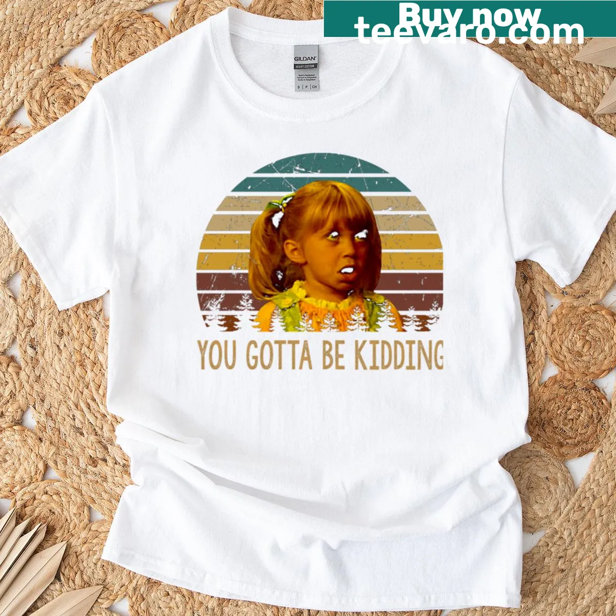 Vintage T-shirt featuring a graphic character film quote — on a men's t-shirt