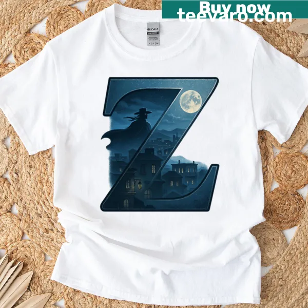 T-shirt featuring an iconic Zorro Z symbol in a sleek silhouette