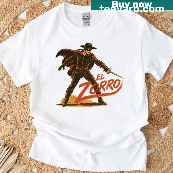 Retro Zorro oversized t-shirt featuring an action scene