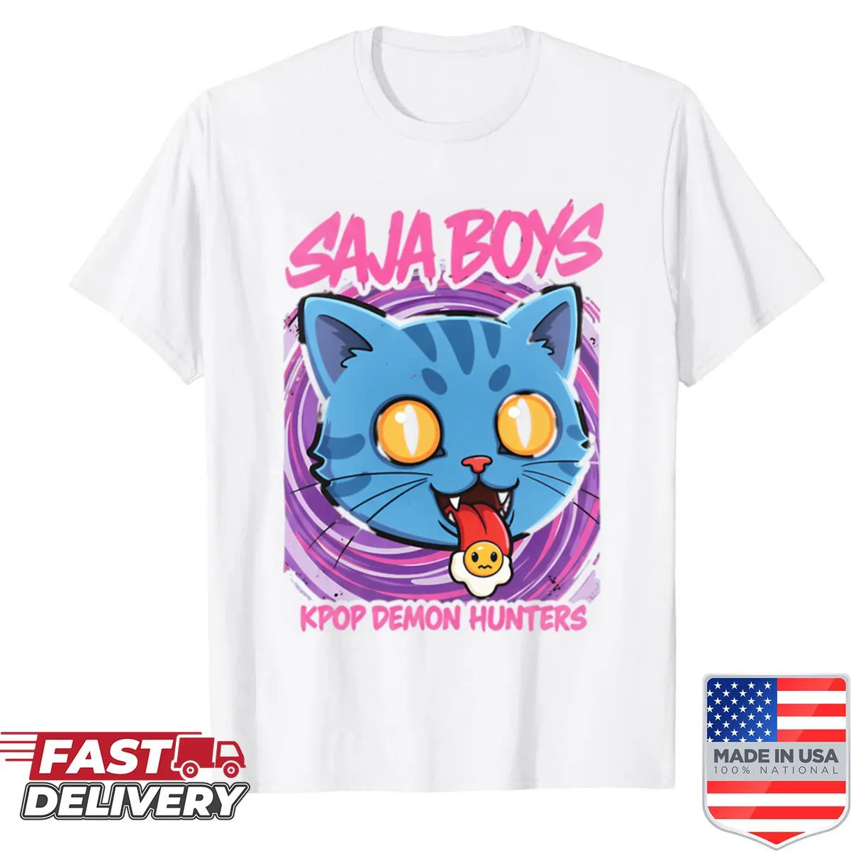 Fun Kpop and animated films logo on a fan shirt for kids.