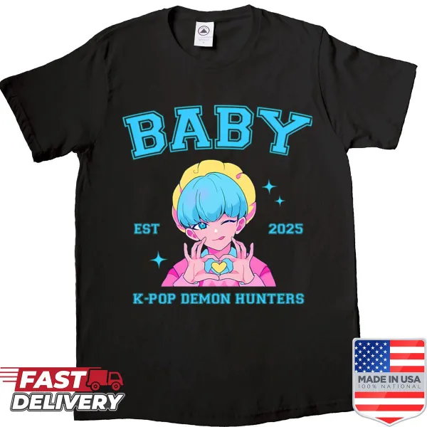Kpop animated films fan t-shirt with logo design