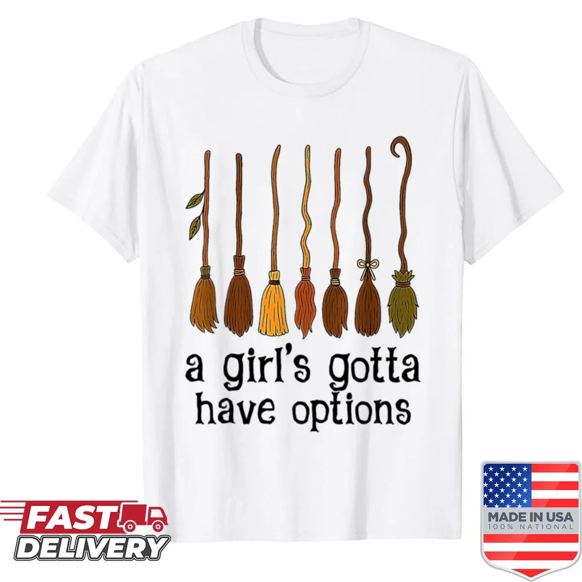 Retro Halloween shirt with playful witches graphic