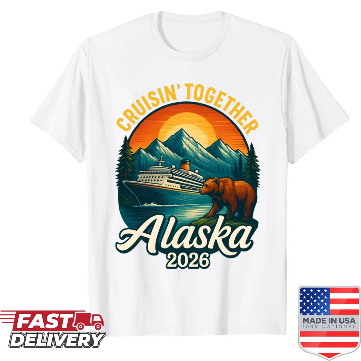 Matching shirt for families and friends planning an Alaska cruise