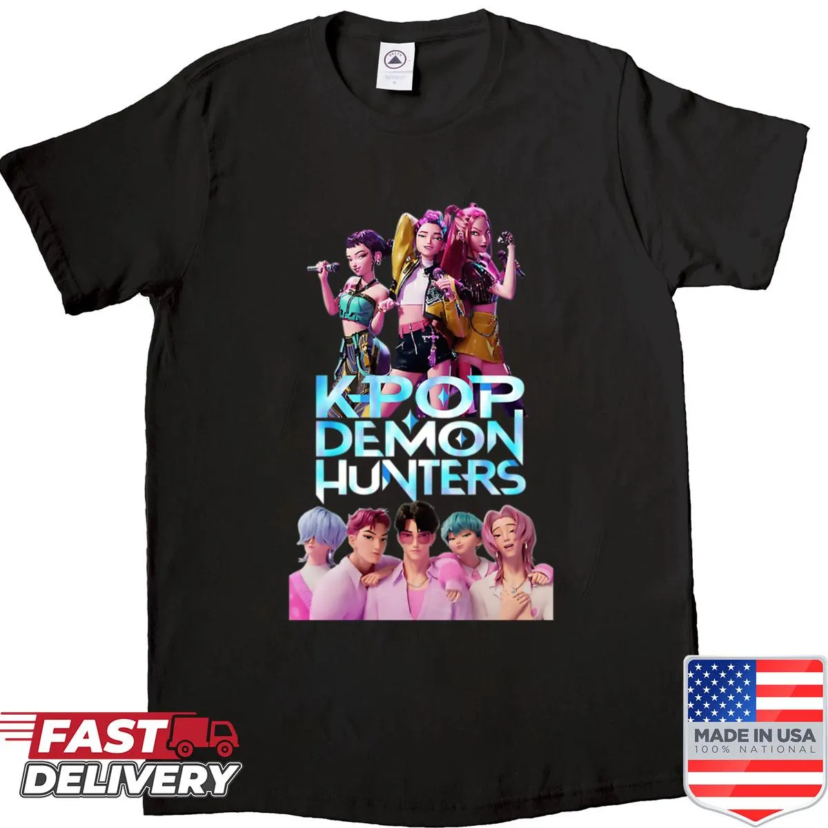 Kpop 2025 logo musical shirt with an animated design