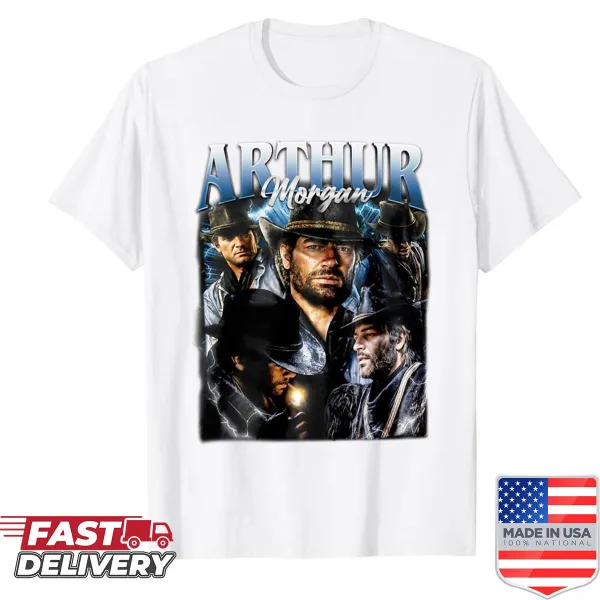 Vintage shirt featuring Arthur Morgan cowboy graphic
