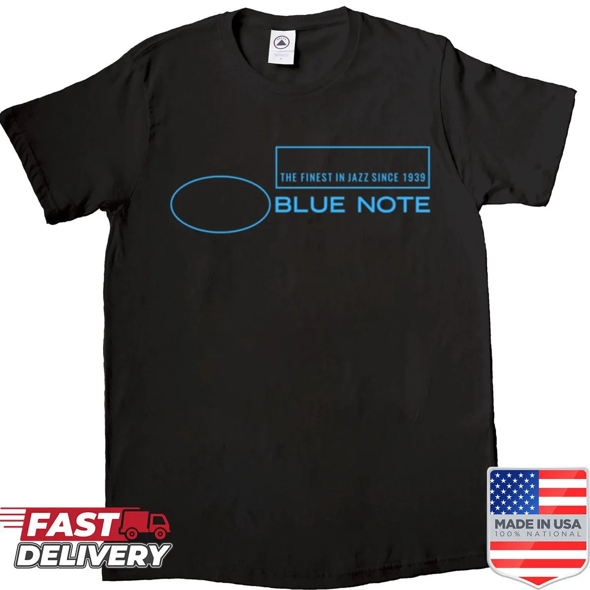 Vintage Blue Note logo shirt from 1961, perfect for music lovers