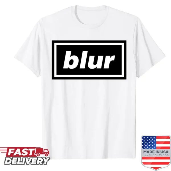 Stylish typography tribute to Blur and Oasis on a music shirt