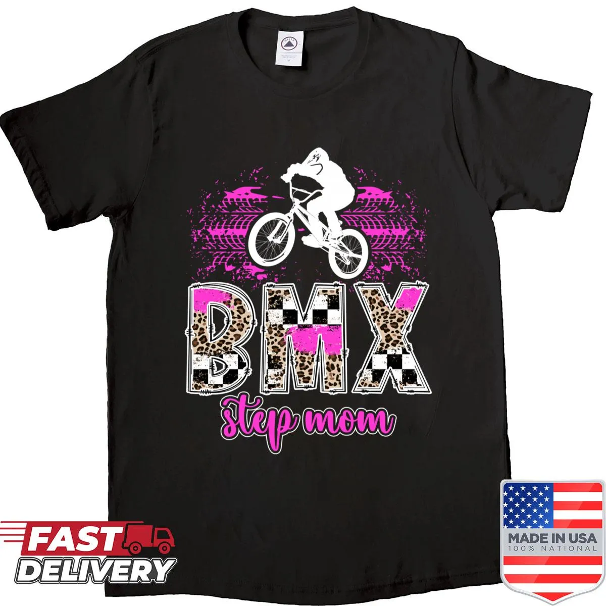 BMX Step-mom shirt celebrating stepmother role in BMX riding