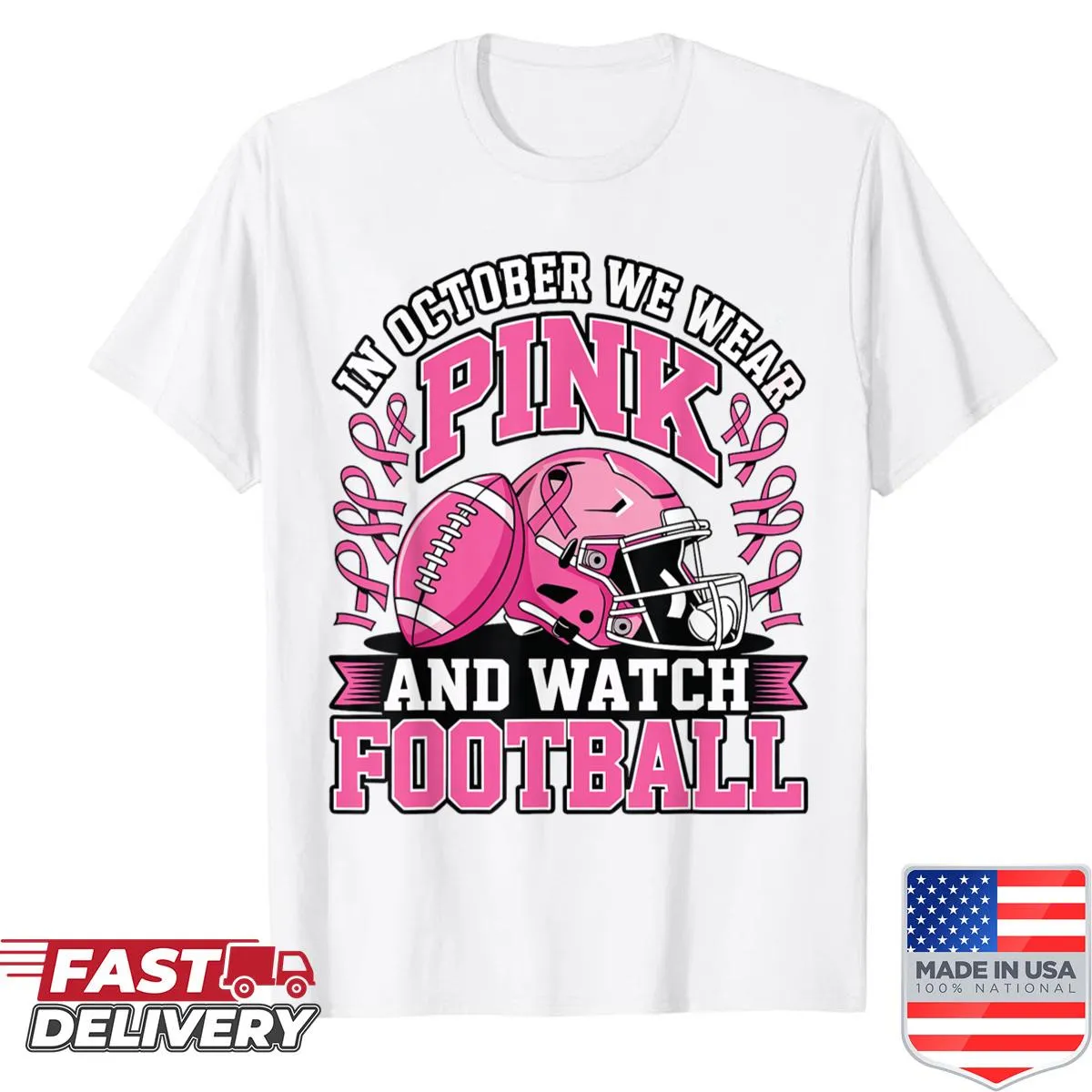 Football shirt promoting breast cancer awareness in October