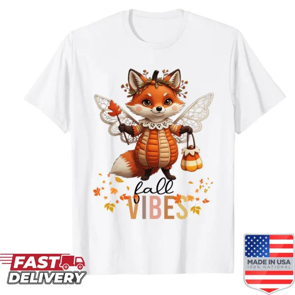 Charming fox illustration for Halloween t-shirt