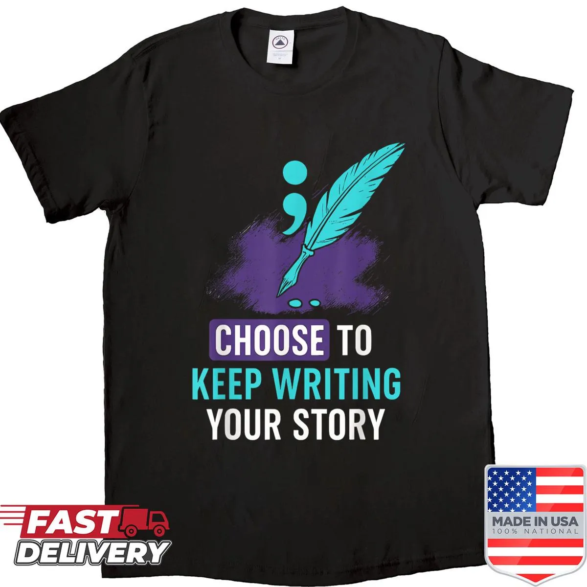 Inspirational shirt with motivational typography encouraging personal growth