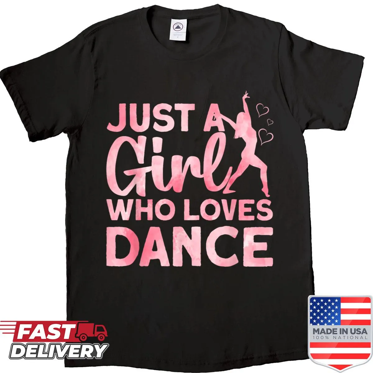 Artistic dance-themed shirt for women with lyrical dancer graphics