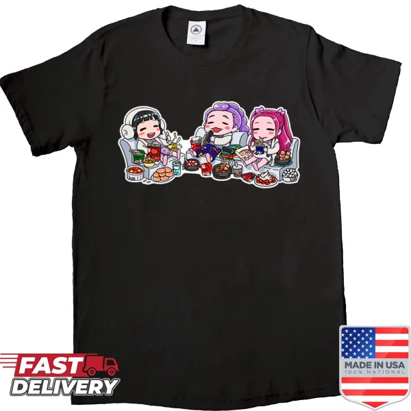Illustration shirt celebrating couch time with K-Pop idols