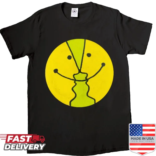 Vintage art shirt featuring creepy smiley faces in a distressed design