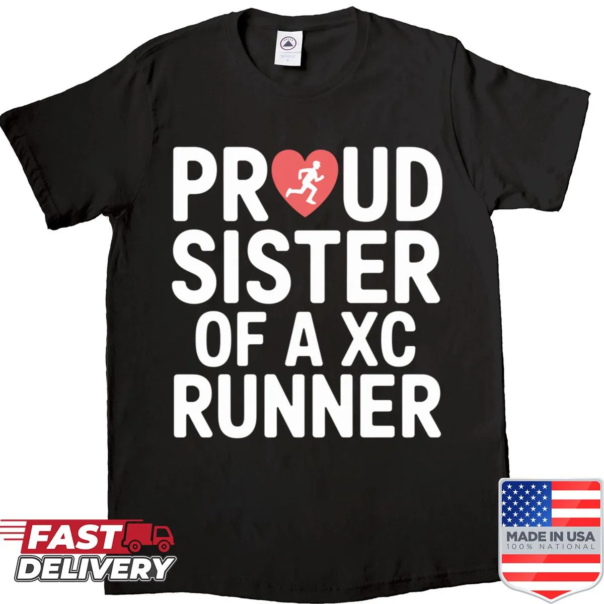 T-shirt designed for cross country runners featuring inspirational text