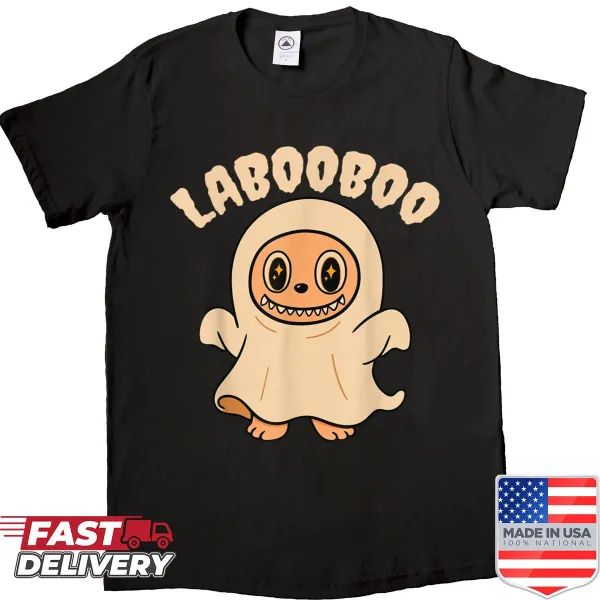 Cartoon monster costume design with La Booobooo for kids' Halloween shirt