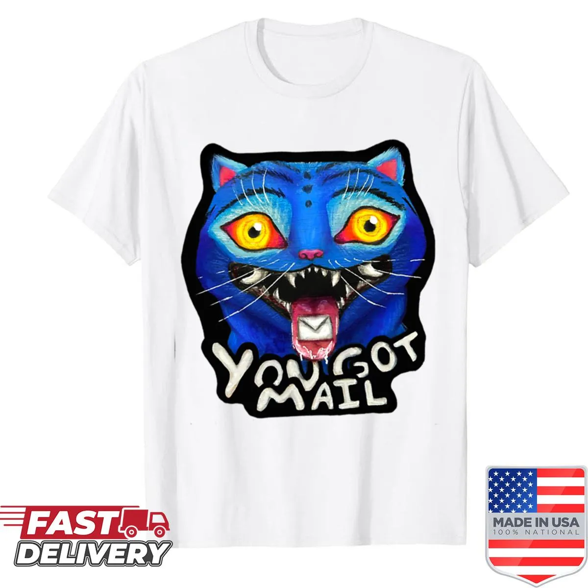 Whimsical oversized shirt featuring a derpy tiger and K-pop themes