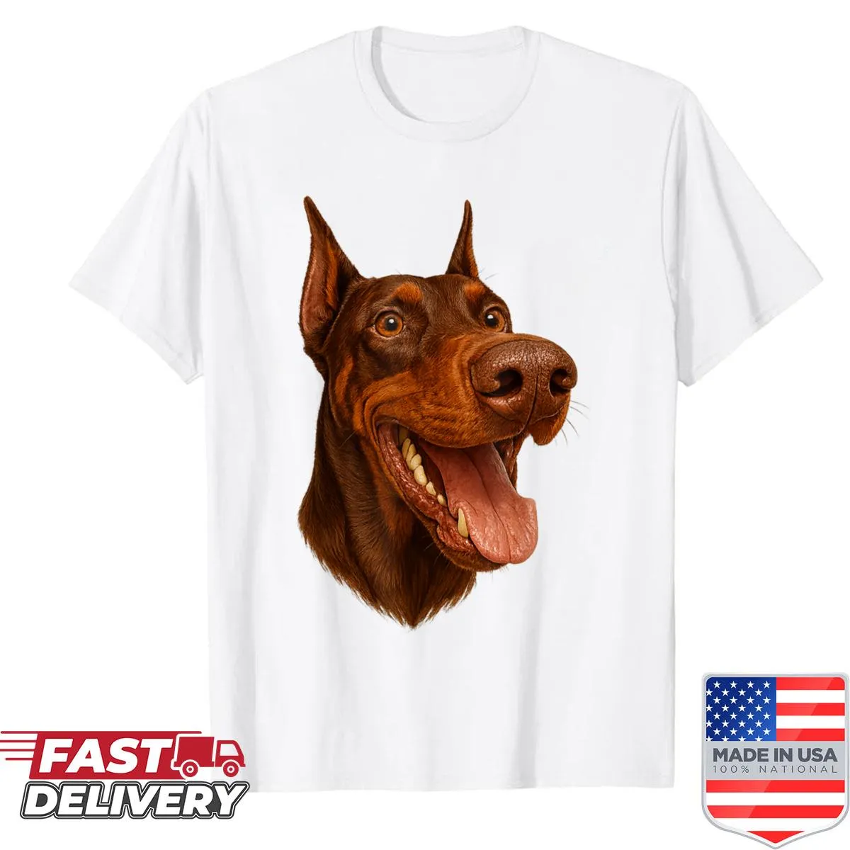 T-shirt for Doberman dog lovers featuring a heartfelt design.