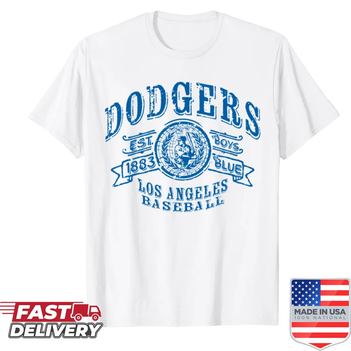 Vintage distressed Dodgers baseball shirt