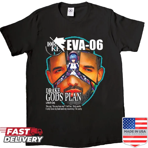 Shirt with Drakes Evangelion and X-Men graphic