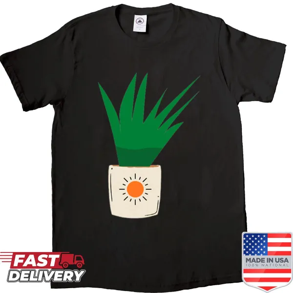 Oversized shirt with playful 'Emergency Intercom' plant graphic