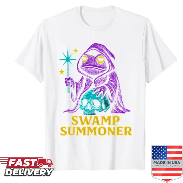 Whimsical shirt featuring an enchanted frog design symbolizing magic.