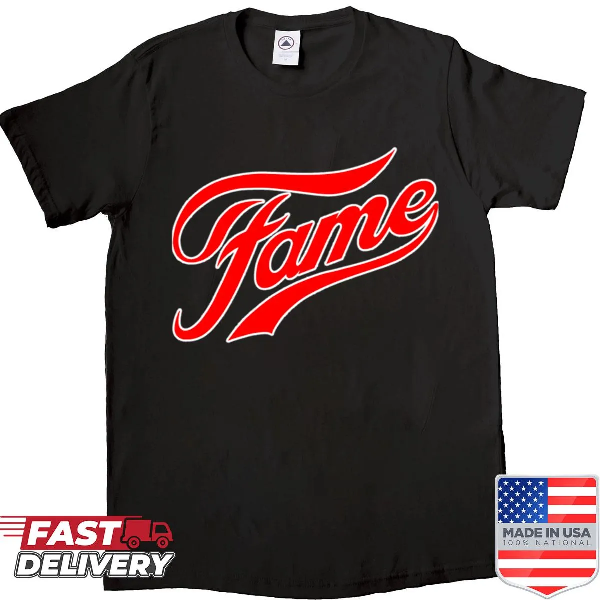 Retro 80s themed graphic on a t-shirt