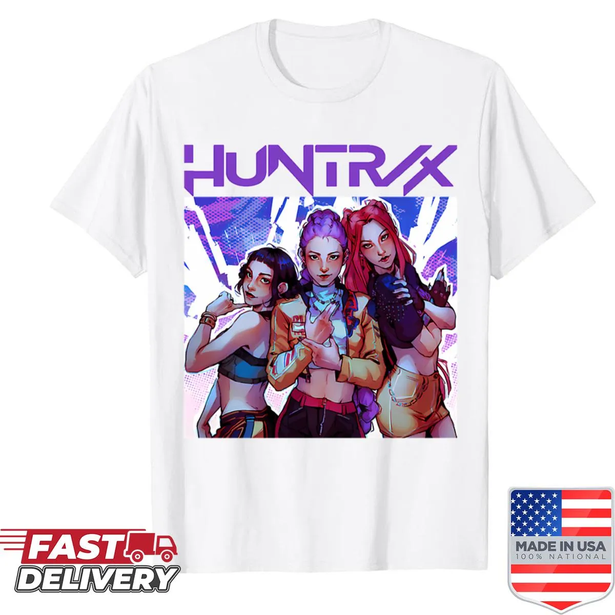 Kpop animated logo graphic shirt for music fans