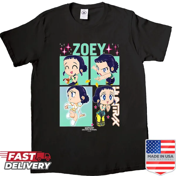Emblematic shirt featuring a fan logo for animated films and Kpop