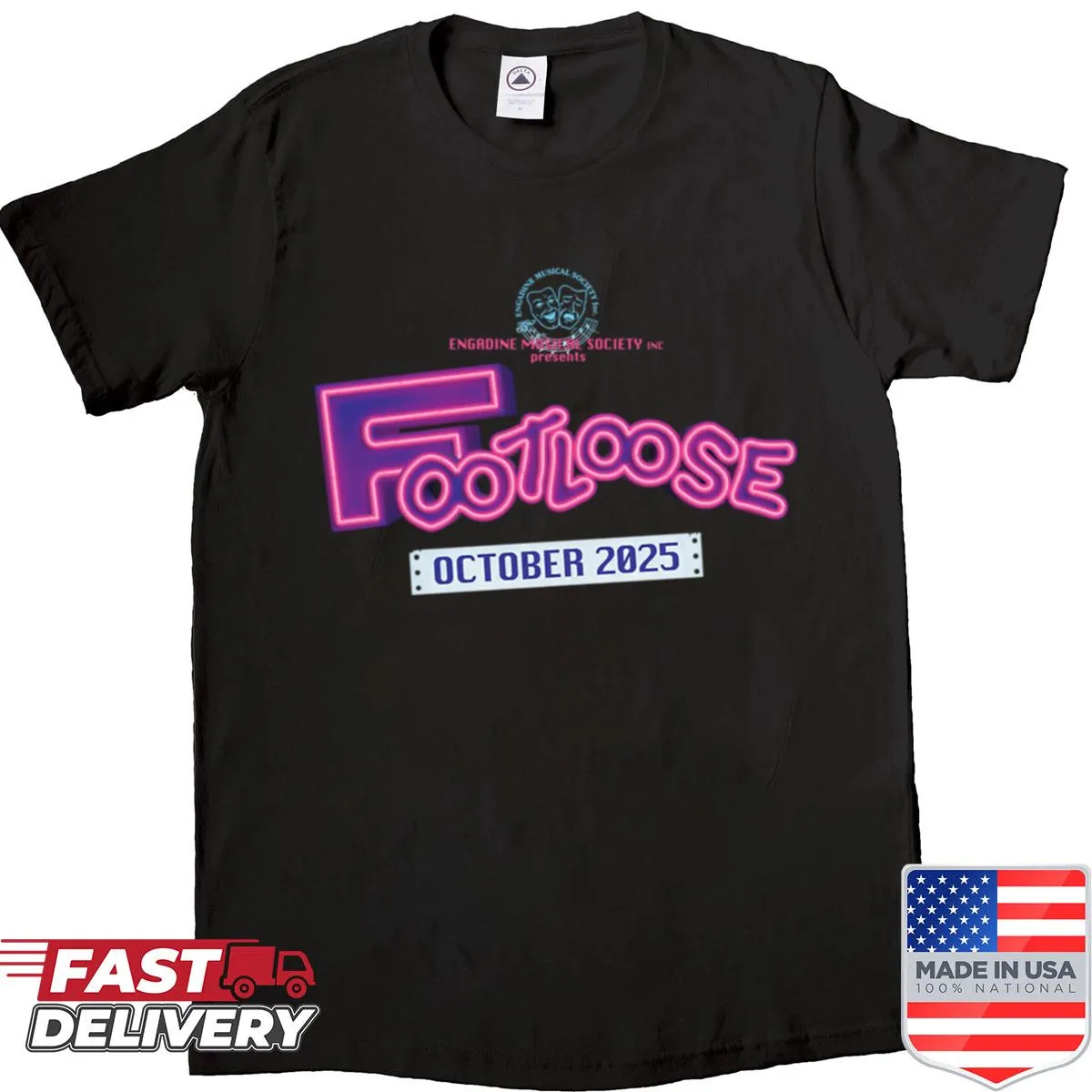 Oversized shirt featuring Footloose merchandise design