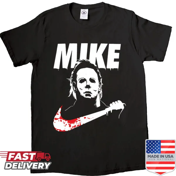Humorous Halloween shirt featuring Michael Myers
