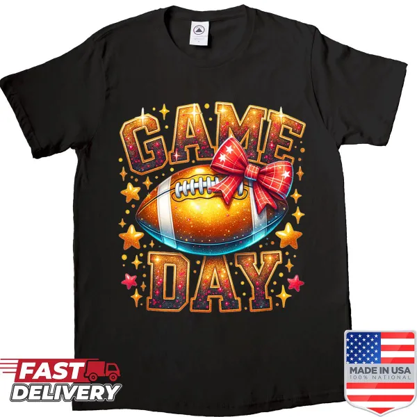 Orange Game Day Football Season shirt with bold typography