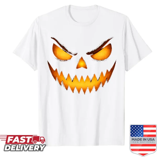 Playful spooky face graphic perfect for Halloween