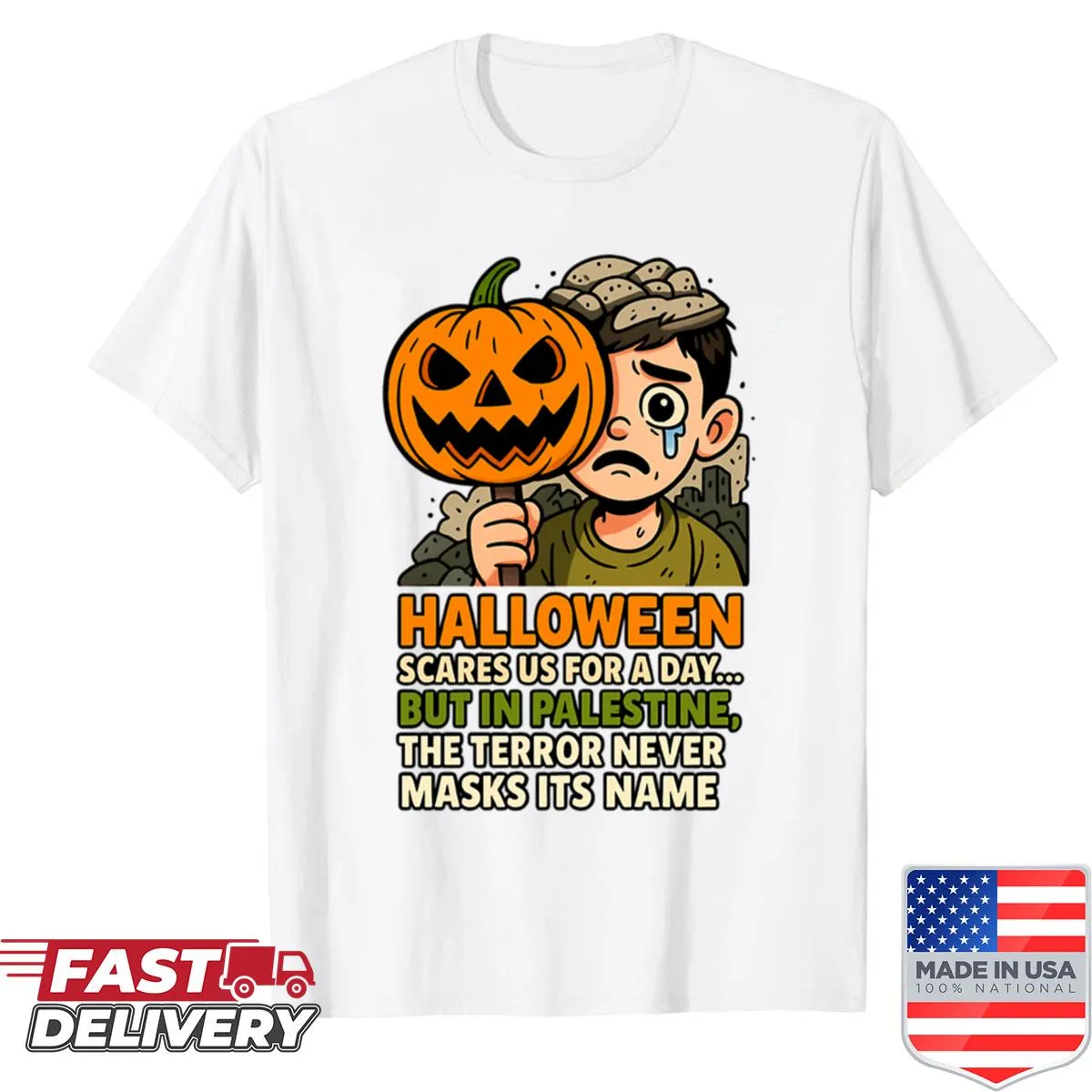 Witty shirt featuring the phrase 'Halloween Vs Reality' in bold typography