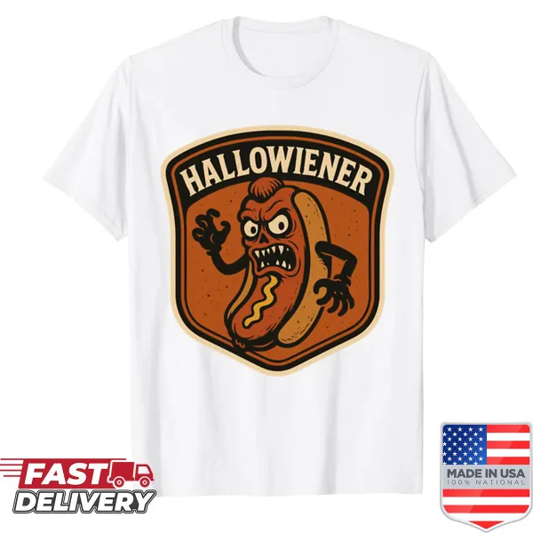 Cartoon zombie hot dog graphic for Halloween