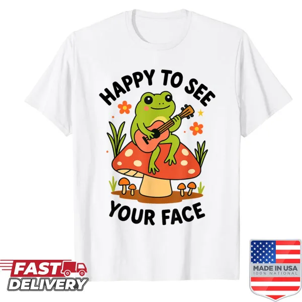 Cute frog illustration with a funny pun on an everyday shirt