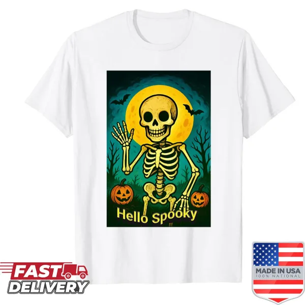 Whimsical Halloween graphic featuring spooky elements