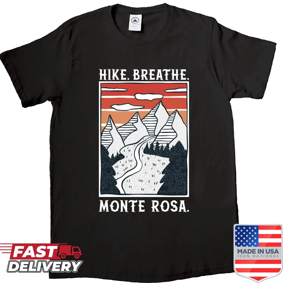 Hiking shirt featuring Monte Rosa