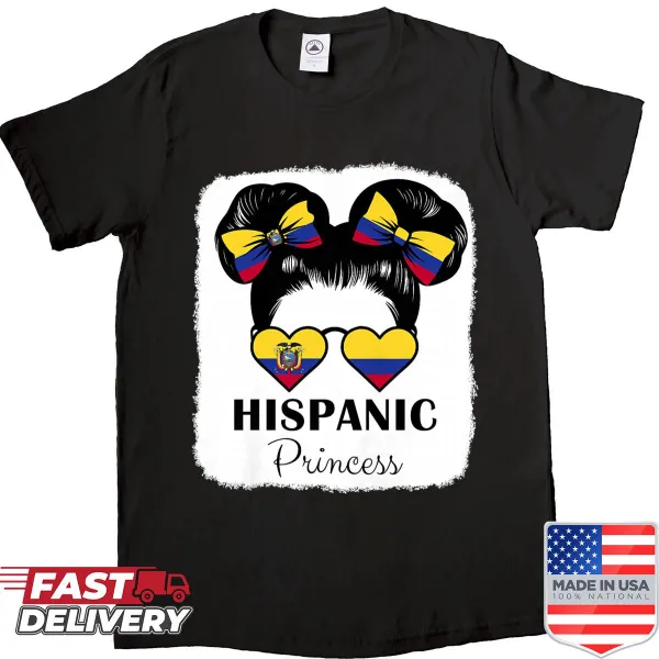 Shirt celebrating Hispanic heritage with Ecuador and Colombia roots