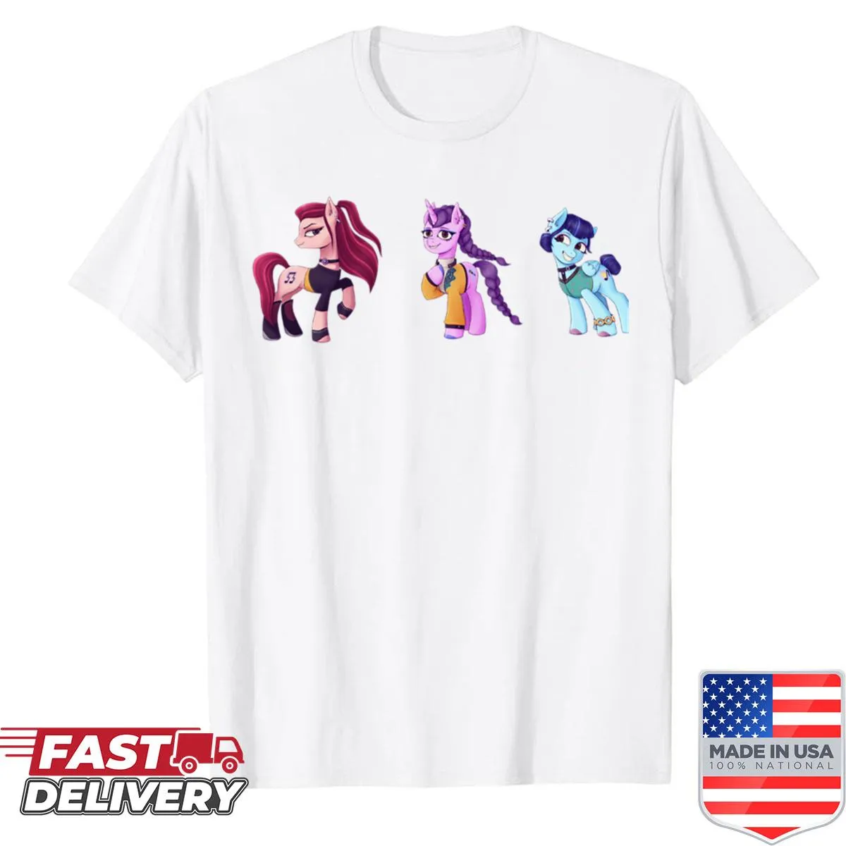 Whimsical shirt featuring ponies design