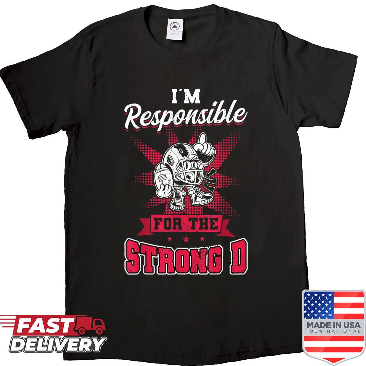 Bold typography sports shirt with motivational text