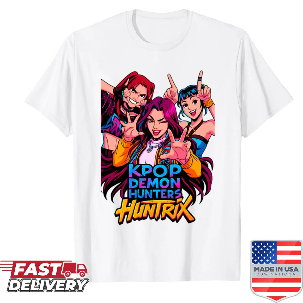 Shirt featuring characters from K-pop Demon Hunters Art 3
