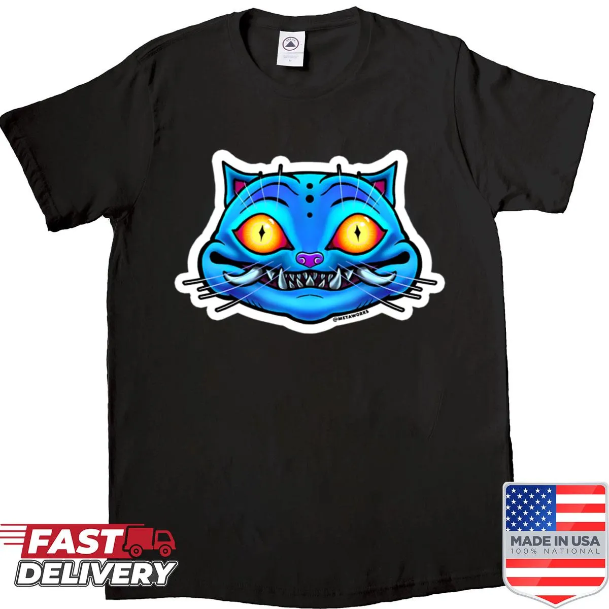 Blue tiger design t-shirt inspired by Demon Hunters series