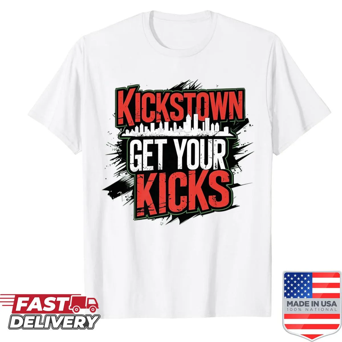 Motivational typography T-shirt promoting fitness and fun