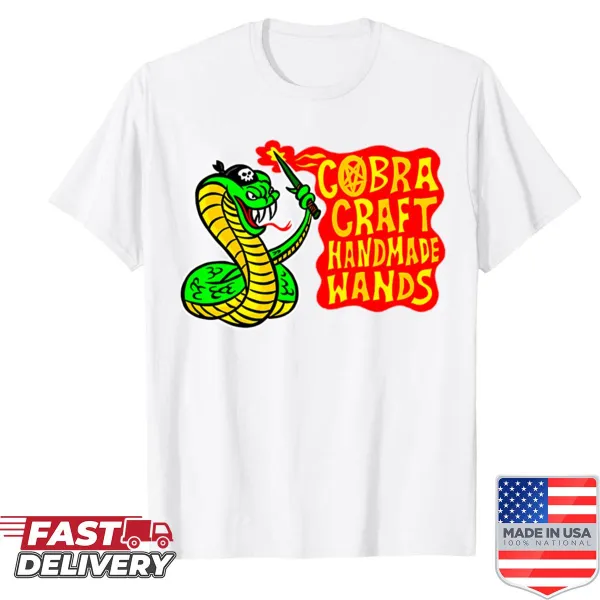 Gothic illustration of a king cobra on a shirt.