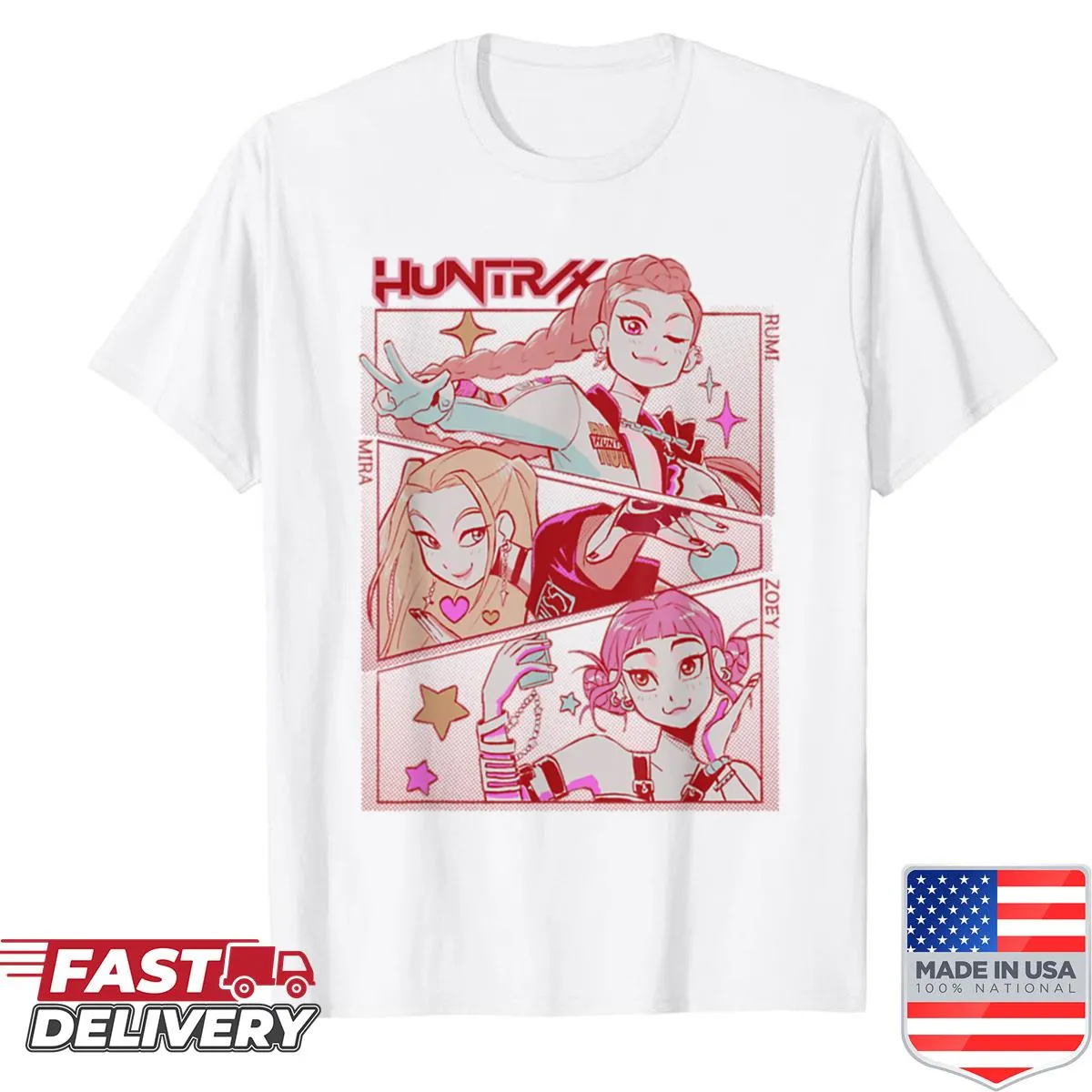 Kpop demon hunter graphic on a premium shirt