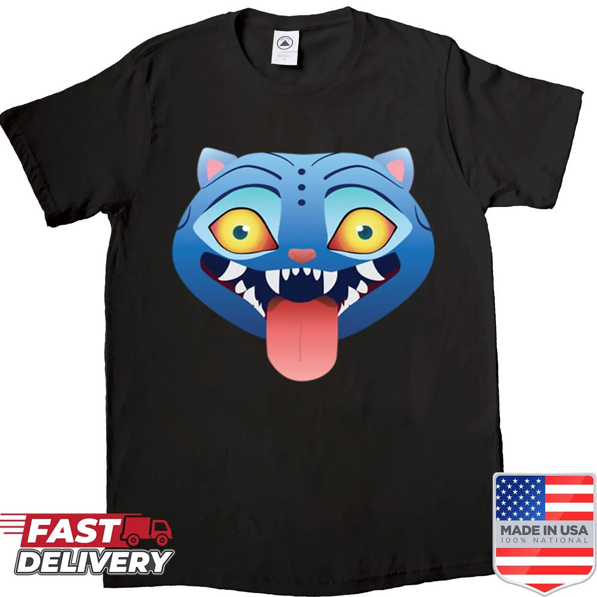 Illustrated K-pop shirt featuring demon hunters